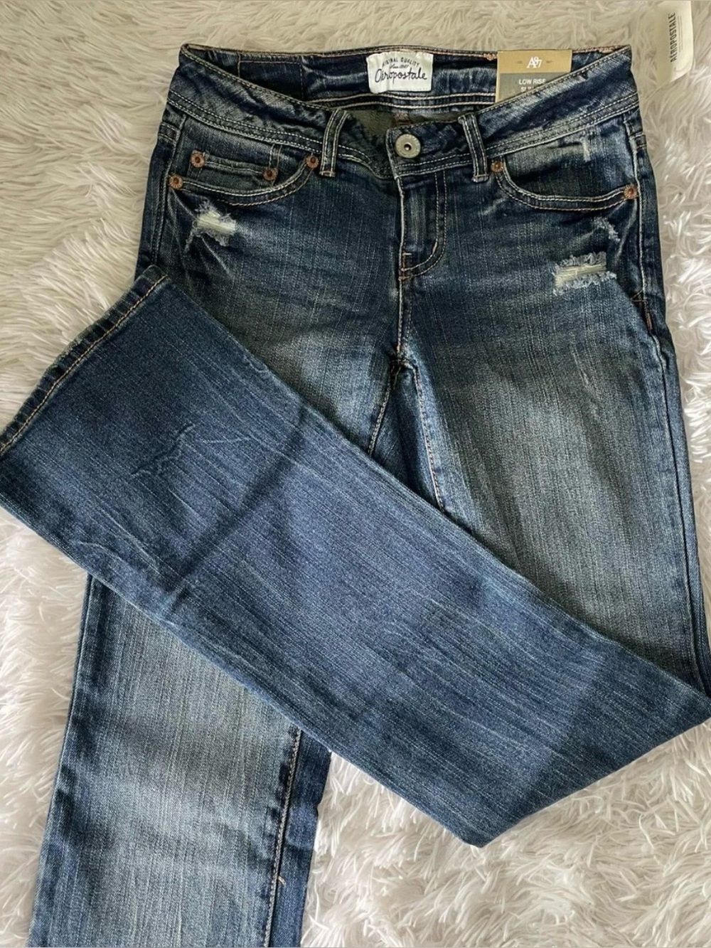 NWT Y2K Aeropostale CHELSEA BOOT Jean (Low Rise/Slim Fit) Style #0176 Med Wash